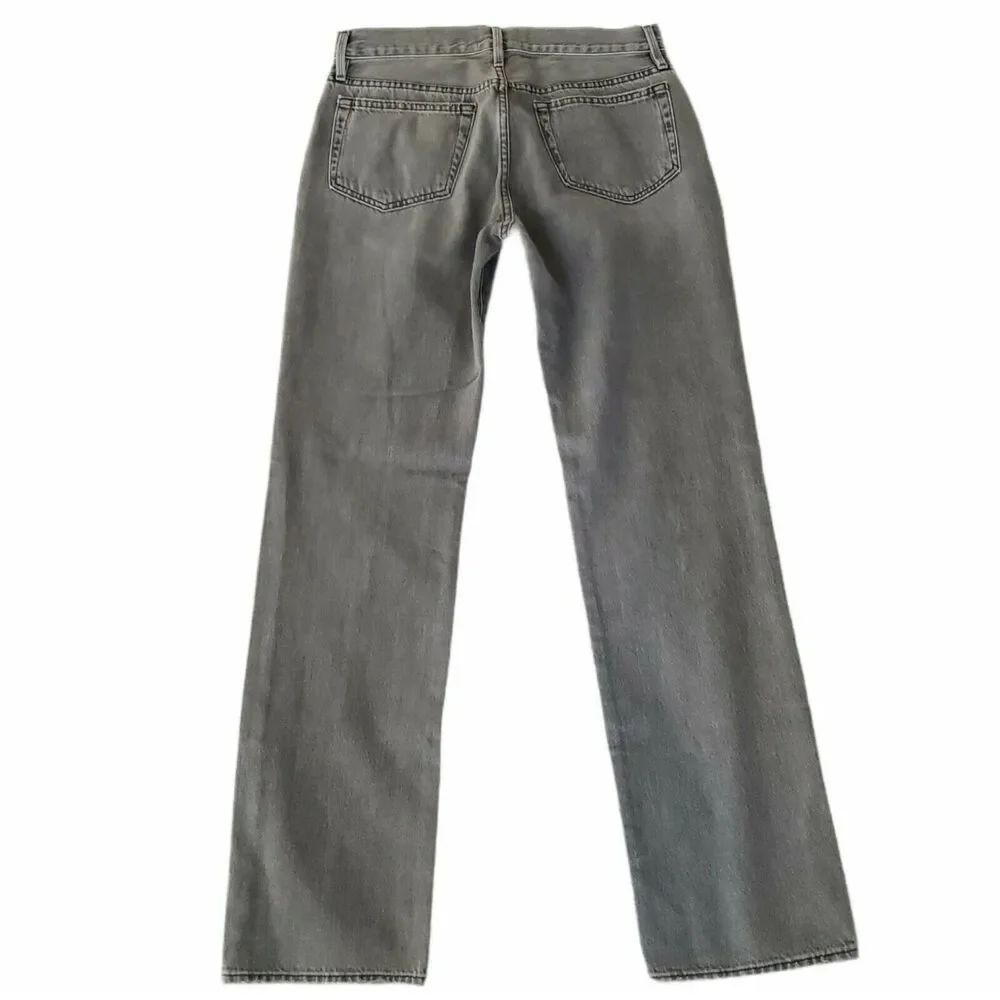 FRAME Denim L'Homme Straight leg distressed denim jeans commodore gray Sz 30 NEW